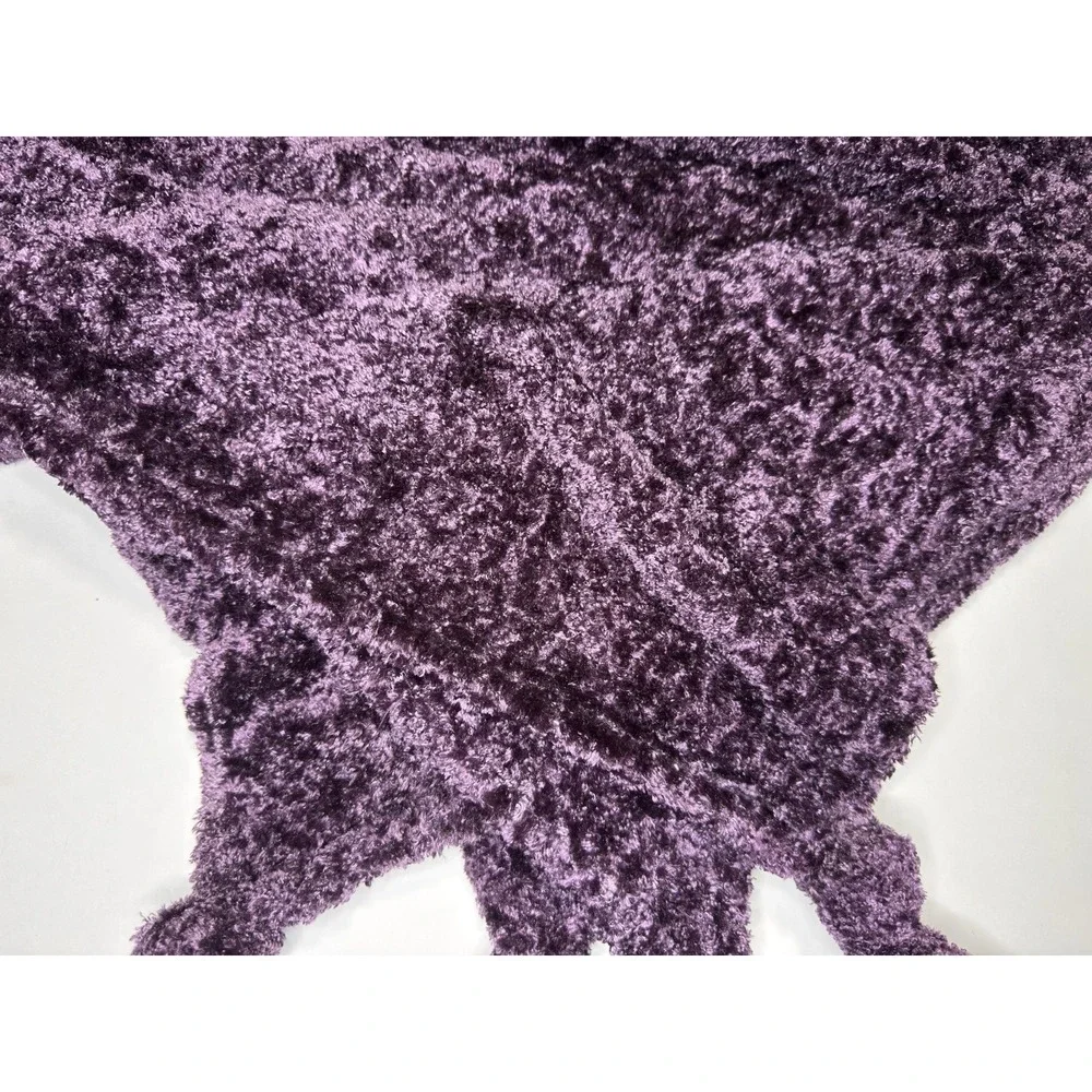 Pier 1 Throw Blanket Chenille PURPLE Soft Knotted Tie Boho Boucle Bed Couch